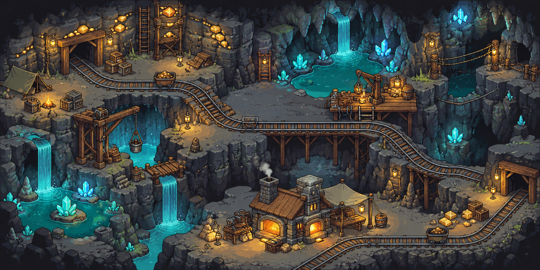 The Brass Hollow underground mine map